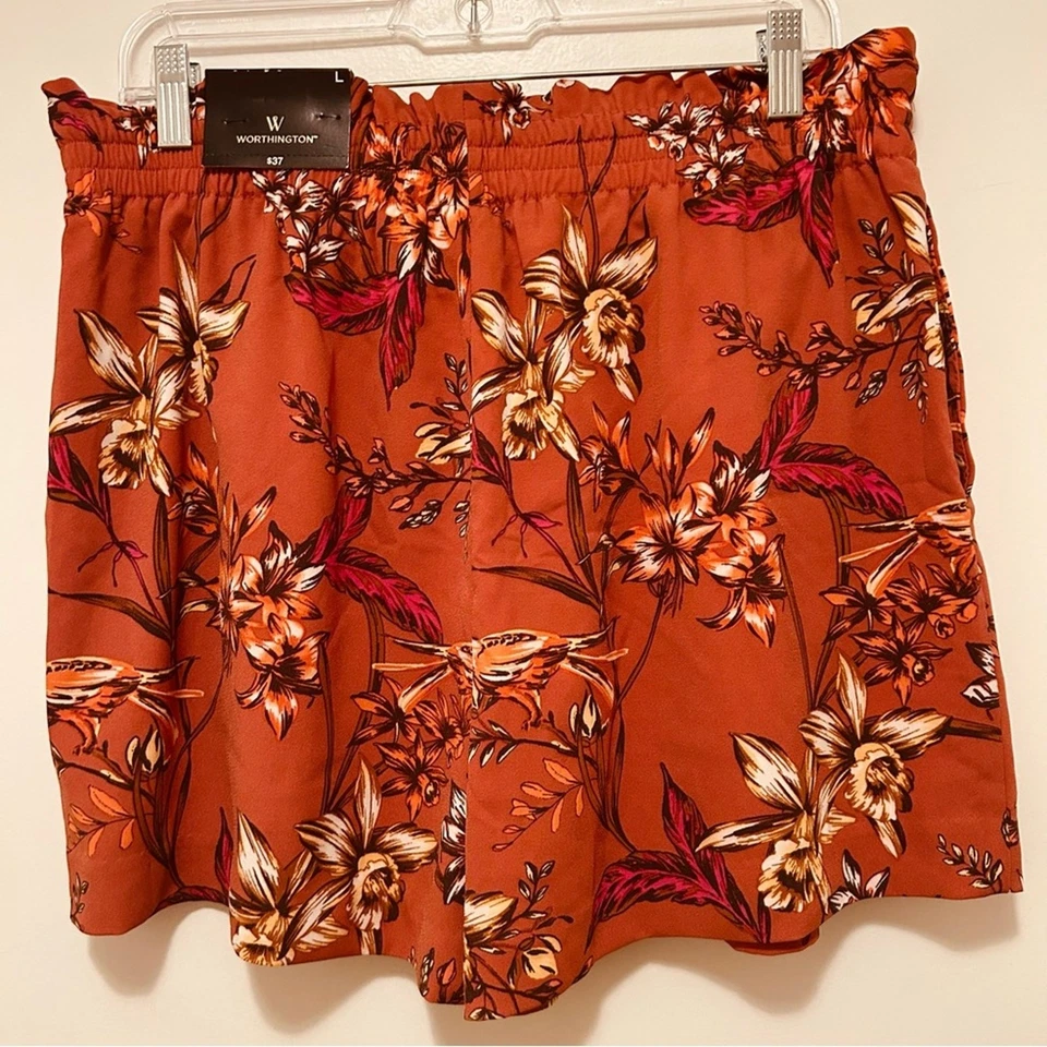 Pantalones Cortos Worthington Kiara Floral Bolsa de Papel Grandes Nuevos con Etiquetas Foto 4 de 4