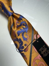 NWT VERSE 9 MULTI COLOR FLORAL STYLE PRINT SILK DESIGNS NECK TIE & HANKY