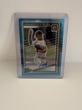 2025 Panini Donruss Jurrangelo Cijntje Optic #132 Rated Prospect Auto Blue /35