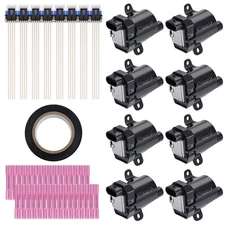 Performance Master Set of 8 Round Ignition Coils & Pigtail Connector Wiring