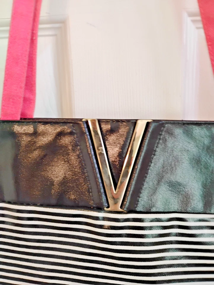 独特维多利亚的秘密 Lg 沙滩托特包单色粉红色手柄 Barbiecore — 第 3/4 张图片