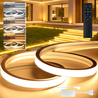 LED Streifen Dimmbar Aussenbereich 230V Neon CCT LED Strip 20M Wasserdicht Licht