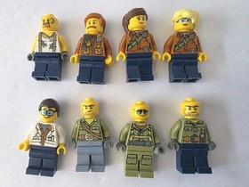 7 Volcano Explorers Lot 60124 60122 60125 City Town LEGO Minifigure Mini Figure