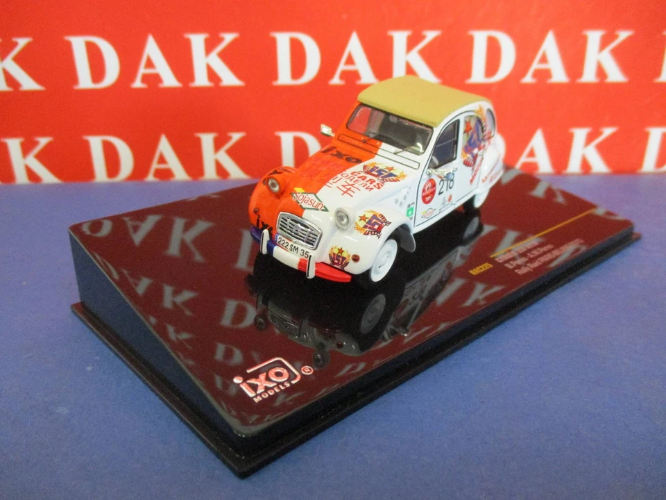 Die cast 1/43 Modellino Auto Citroen 2CV Rally Raid Paris Beijing 2010 by Ixo - Immagine 2 di 4