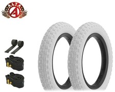 ALTA 12½ x 2¼ Tire Set – Comp III HF-143G All White w/90d Schrader Valve, 6pc