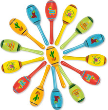 25Pcs Mexican Fiesta Party Favors Mini Wooden Maracas for Kids Mexican Fiesta Th