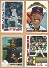 Reggie Jackson, Hall Of Fame, vintage 8 card LOT #4, Near Mint or better