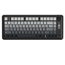 Freewolf M75 75%Wireless Gaming Keyboard Dual-Mode Rainbow Backlight Knob Design