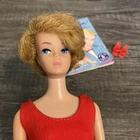 Vintage 850 Blonde Bubble Cut Barbie Doll W Swimsuit & Shoes - 1962 Original