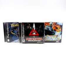 Delta Force, War Games and battle Staion bundle (PS1) CIB - Auth Good Cond