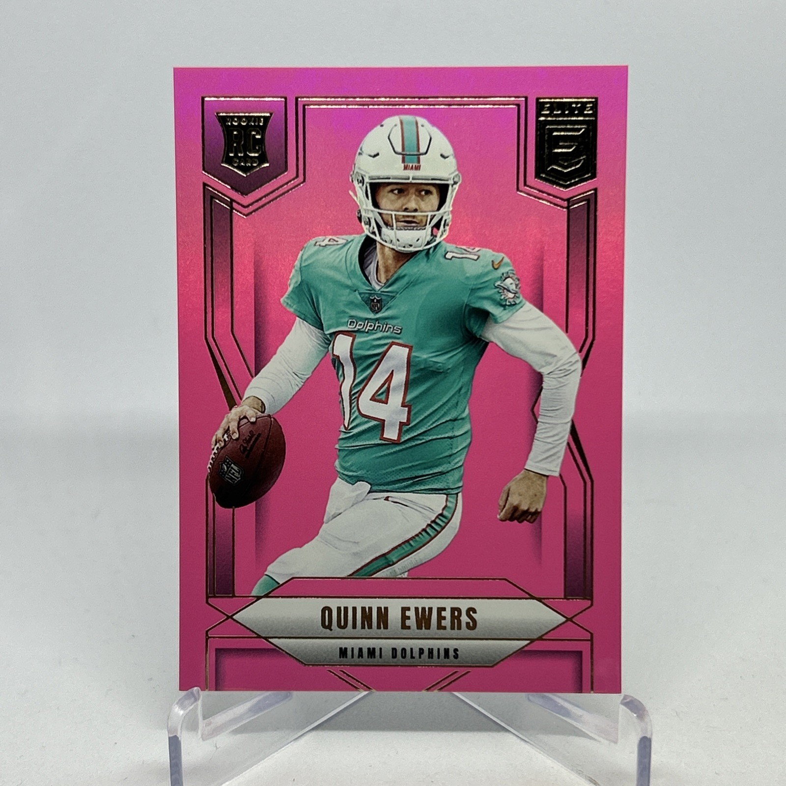 2025 Donruss Elite Pink Quinn Ewers Rookie Card RC #116 Miami Dolphins