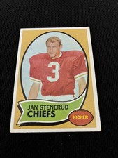 JAN STENERUD ROOKIE 1970 TOPPS KC CHIEFS VINTAGE RC #25 EX FOOTBALL CARD. rookie card picture