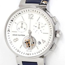 Louis Vuitton Tambour Moonstar Chronograph Q8G00 Quartz cadran blanc cassé femme
