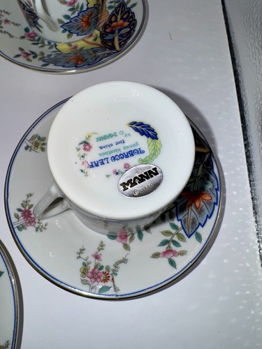 Vintage Mann Nicotinia China Tobacco Leaf Cup And Saucer Set Original Box Japan - Picture 8 of 9