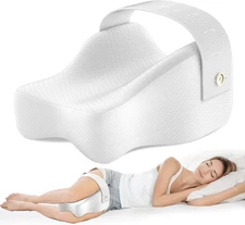Knee Pillow for Side Sleepers, Memory Foam Leg Pillow for Side Sleeping