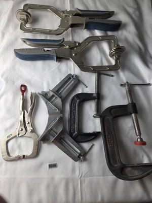 6-Piece Woodworking Clamp Lot   Kreg, Bessey, Craftsman, Pony, Milwaukee #369