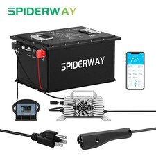 48V 105Ah LiFePO4 Lithium Golf Cart Battery w/ Fast Charger for EZGO TXT RXV