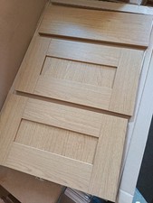 B&Q Westleigh kitchen set of 3 drawers. Shaker style. medium oak textured