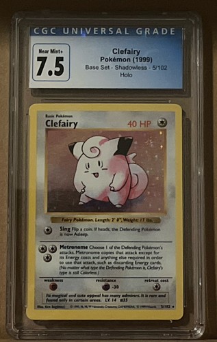 Clefairy (Shadowless) graded CGC 7.5 for sale on eBay