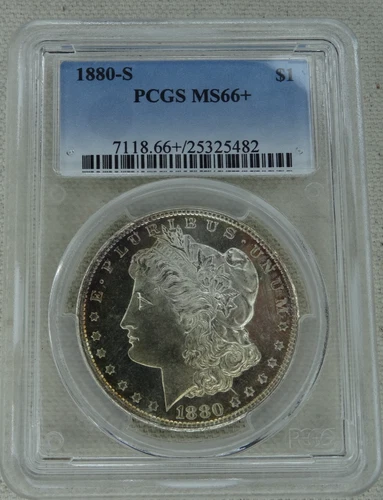 1880-S Morgan Silver Dollar PCGS MS 66+ US Mint $1 Coin
