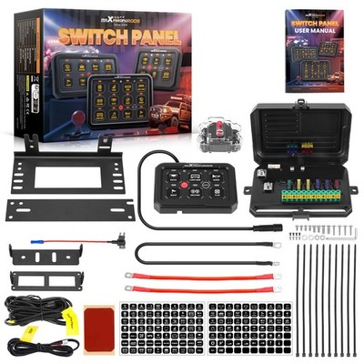 6 Gang RGB Schaltpanel Touch Control For Universal Auto Boot ATV UTV 12-24V 60A