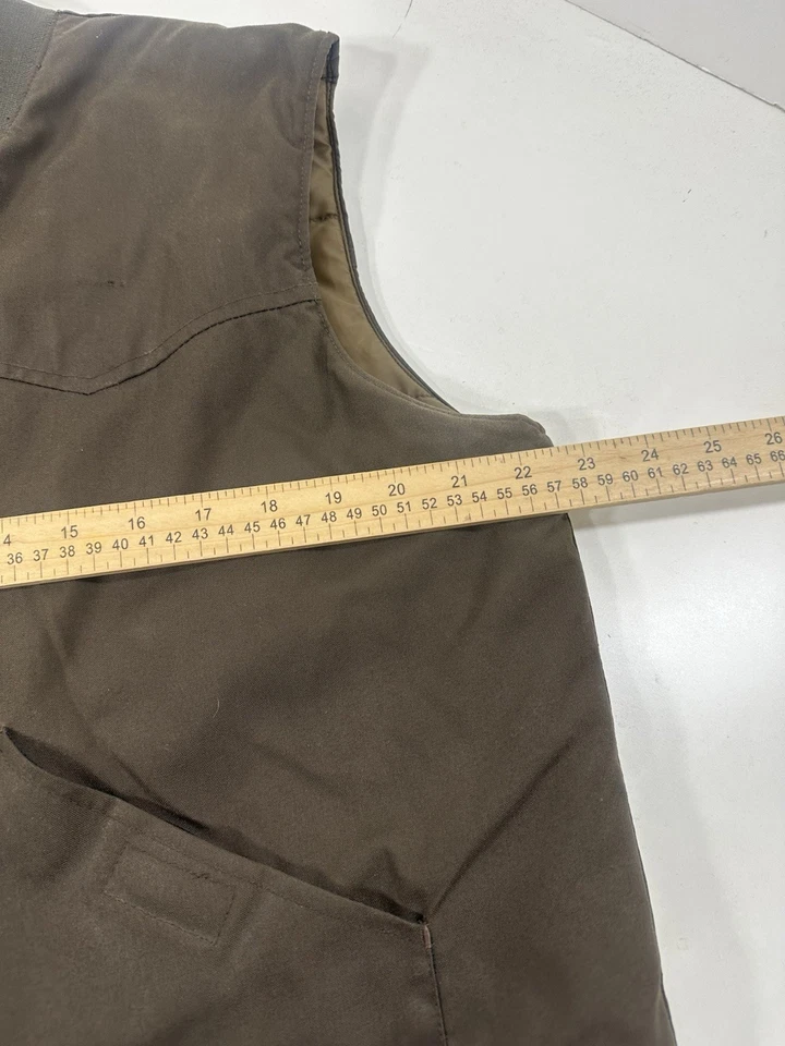 Blauer Vest Unisex Size Medium Brown Thinsulate Pockets Work Full Zip Up Flawed - Image 4 of 4