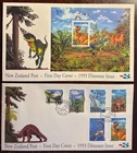 New Zealand First Day Cover 1993 Dinosaur Stamps & Mini Sheet Nice