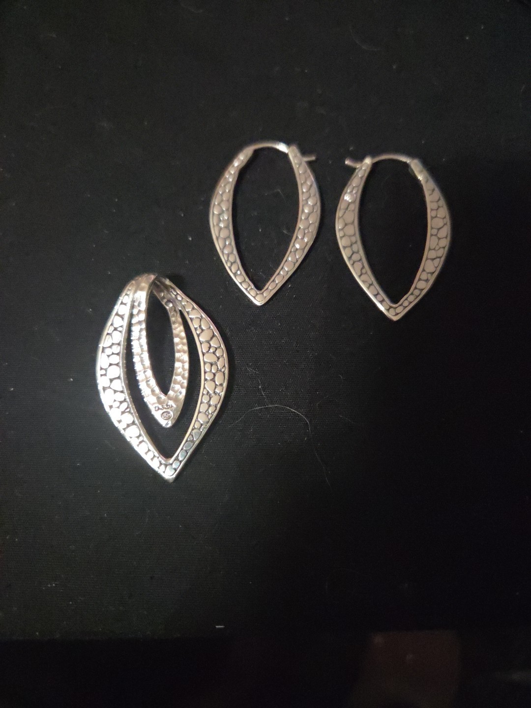 Sarda Artisan of Bali Sterling Silver pendant And Earring Set