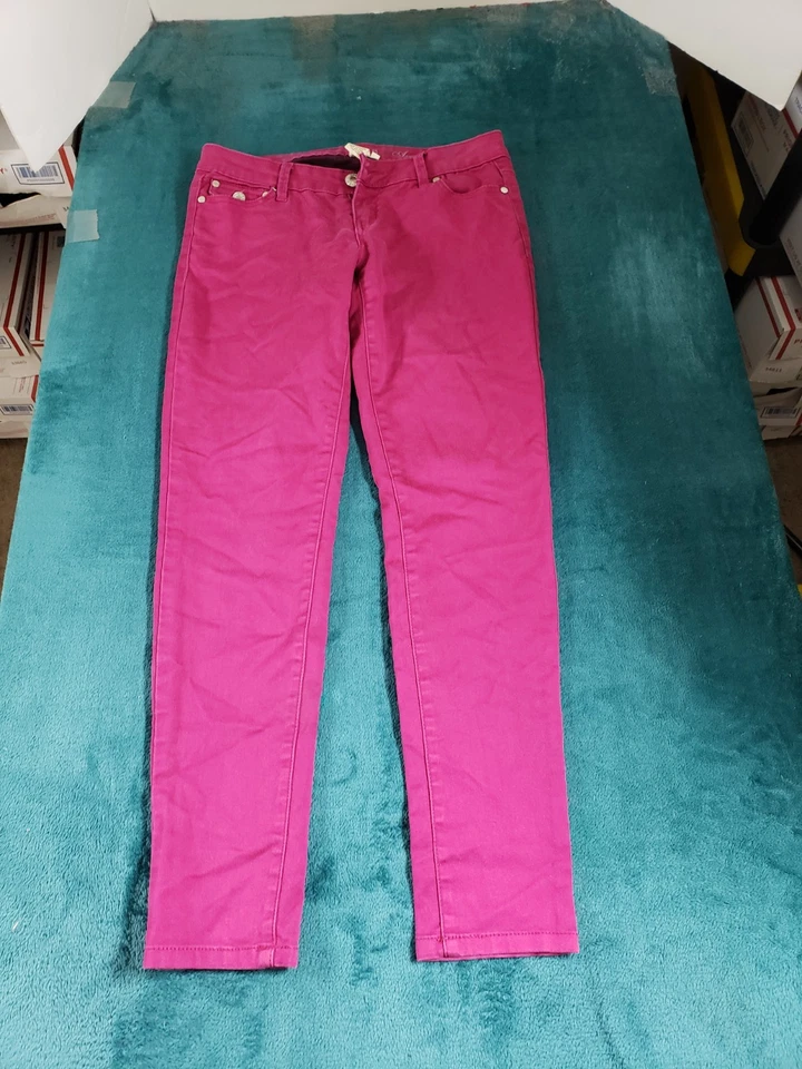 Pantalones de mezclilla elásticos Arden B talla 4 rosa talla 4 tiro medio ajustados al tobillo Foto 2 de 4