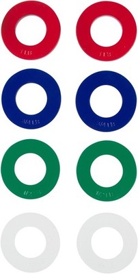 Fractional Weight Plates - 2 Each of 1/4, 1/2, 3/4, 1 lb. Total Set of 8 by T...
