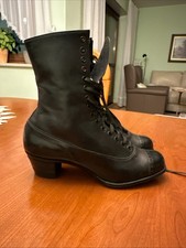 „Zabytkowe skórzane buty około 1920 roku – Najlepsze buty robocze Mac Kay – Sznurowane buty – Vintage”