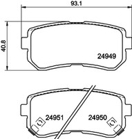 Hella Pagid Bremsbelagsatz Scheibenbremse 8DB 355 014-911 FüR PB PBT Hyundai I20
