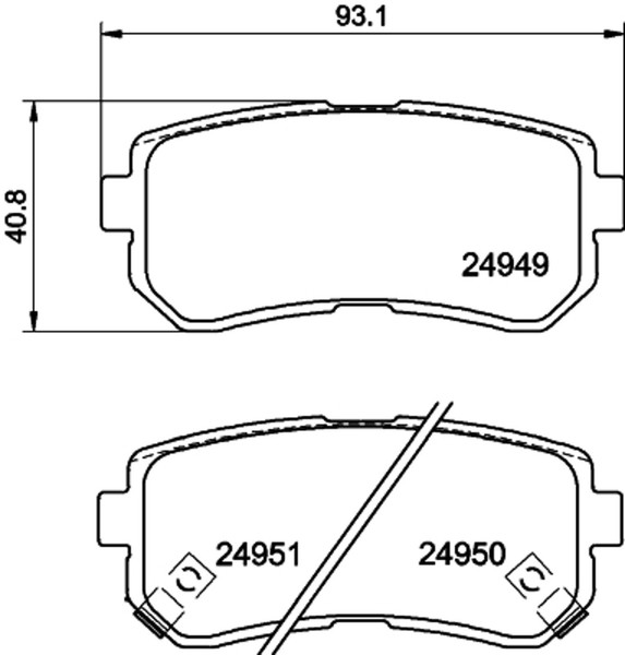 Hella Pagid Bremsbelagsatz Scheibenbremse 8DB 355 014-911 FüR PB PBT Hyundai I20-image
