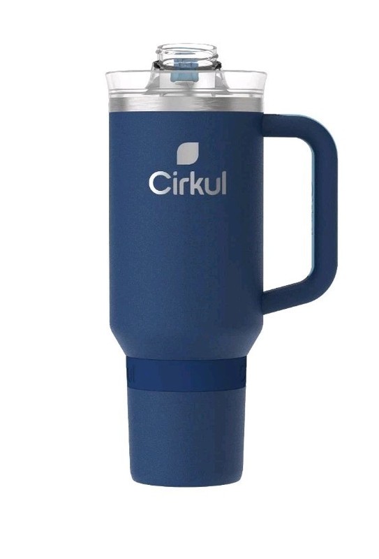 Cirkul 40oz. Midnight Blue All-Day Straw Sip Tumbler. EUC.