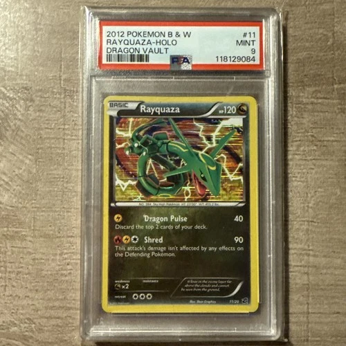 2012 POKEMON B&W DRAGON VAULT #11 RAYQUAZA-HOLO PSA 9