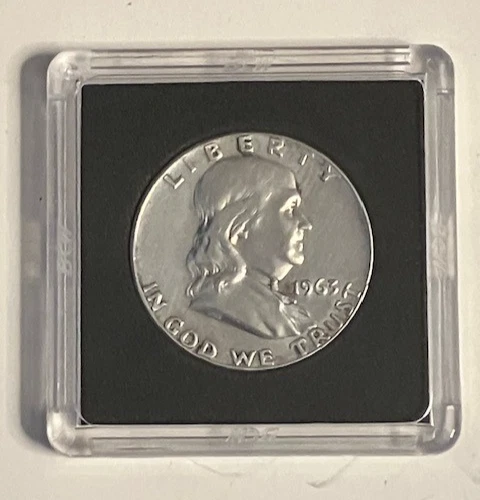 1963 Ben Franklin 90% Silver Half Dollar - Final Year Minted - Excellent Coin