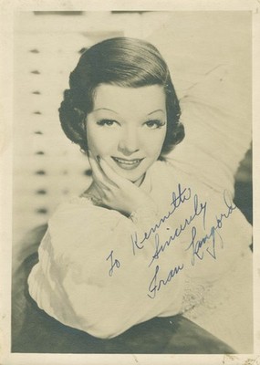 FRANCES LANGFORD - INSCRIBED PHOTOGRAPH SIGNED