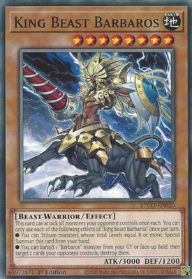 King Beast Barbaros - ETCO-EN030 - Common - 1st Edition - Near Mint