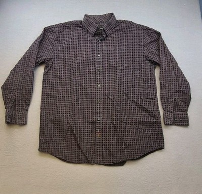 Greg Norman Collection Mens XL  Plaid Button Down Long Sleeve Shirt Soft
