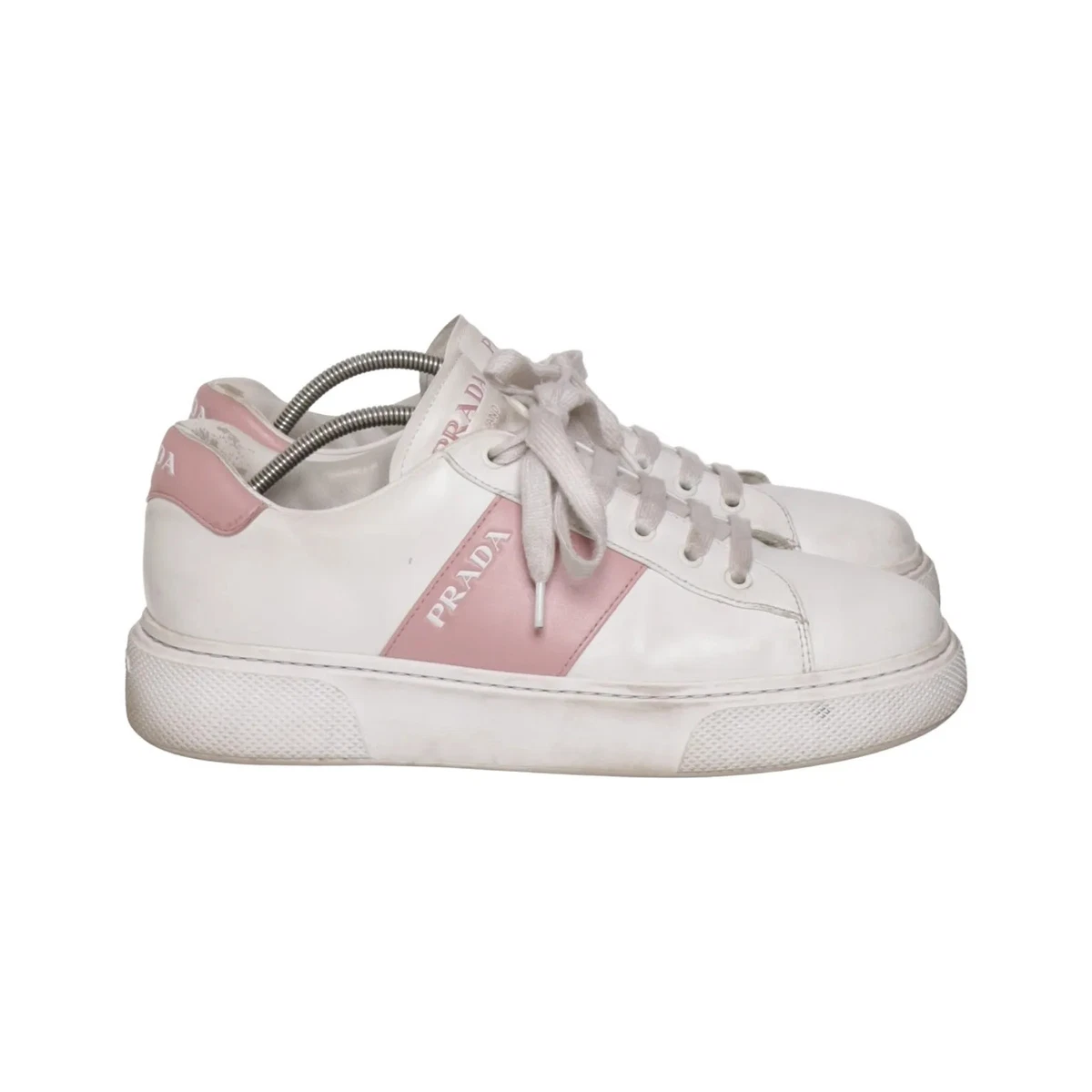 Prada, Sneaker, Größe: 41, model: portofino, Weiß/Pink, Damen #8K1
