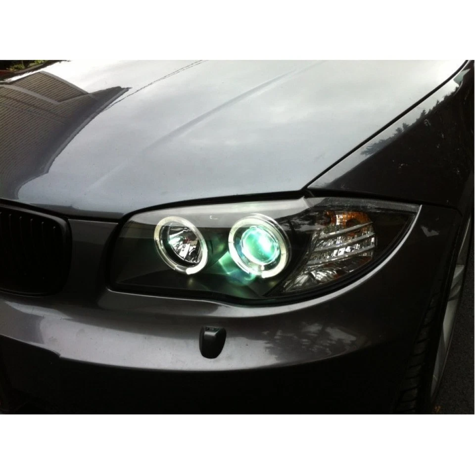 Par de faros proyectores Spyder para BMW Serie 1 M 2011 | LED negro halo Foto 2 de 3