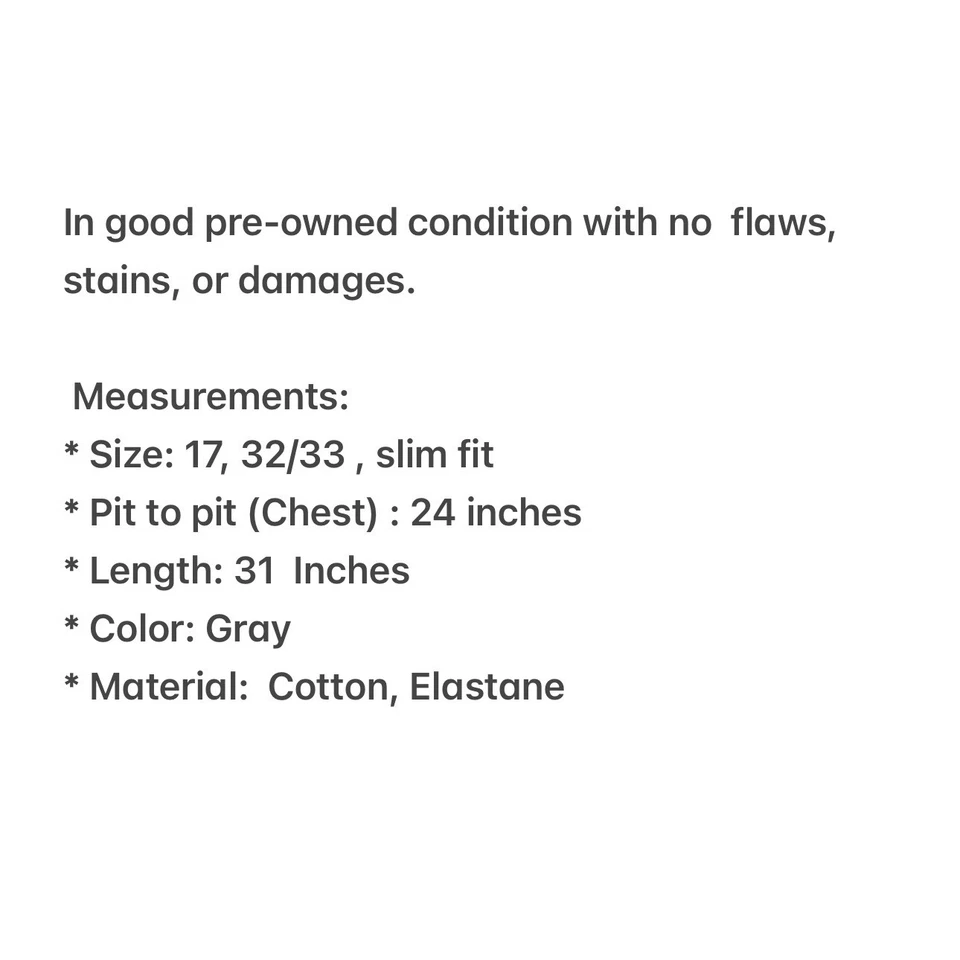 Calvin Klein Steel+ Men's Dress Shirt Gray Plaid Stretch Slim Fit 17 32/33 - Image 2 of 4