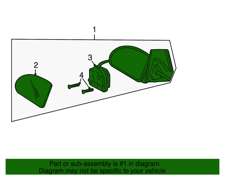 Espejo GM genuino 10349531 Foto 2 de 2