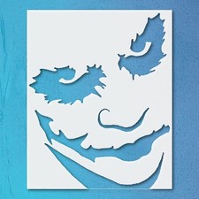 Stylized Face with Exaggerated Features Wall Art Reusable Stencil - StencilAir