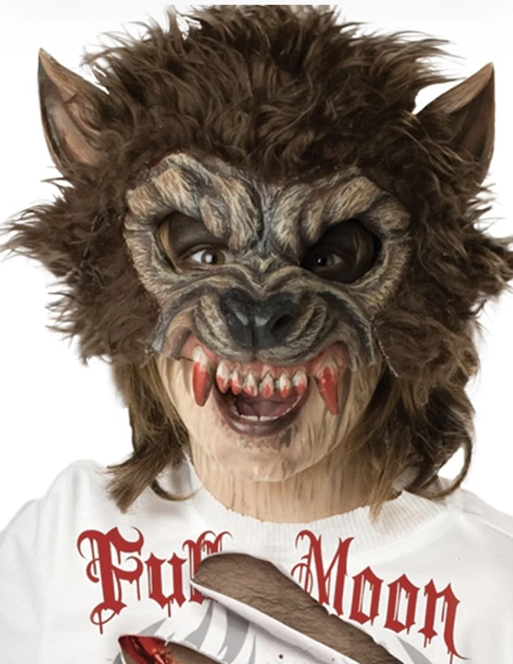 Werewolf Child Costume (Size 14 Top, Mask, And Gloves) - Image 3 of 4