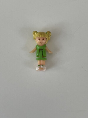 polly pocket green dress 1989 Vintage Doll - Tiny Tina Bluebird Toys Blonde 💚 HemLength:Midi