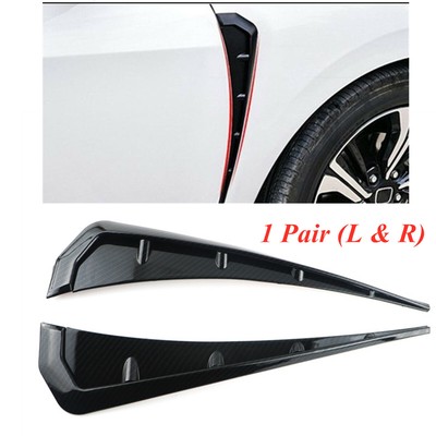 A Pair L & R Car carbon fiber Leaf Plate Outlet Vent Decor Side Air Flow Sticker A Pair L & R Car carbon fiber Leaf Plate Outlet Vent Decor Side Air Flow Sticker