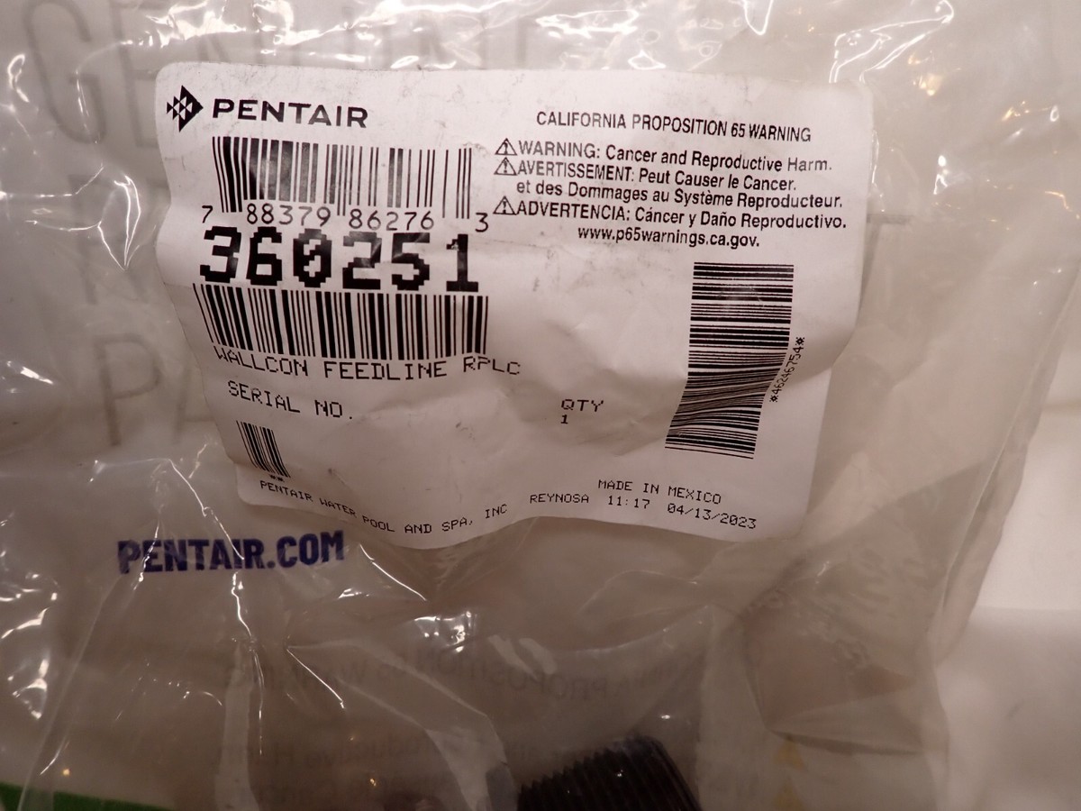 ⭐︎⭐︎＊⭐︎⭐︎ Genuine Pentair 360251 Racer Feedline Wall Connector Kit OEM