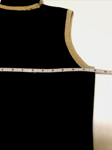 G Knitwear Turtle Neck Sleeveless Shirt And Bottom Down Sweater Black Women’s L - Bild 12 von 12