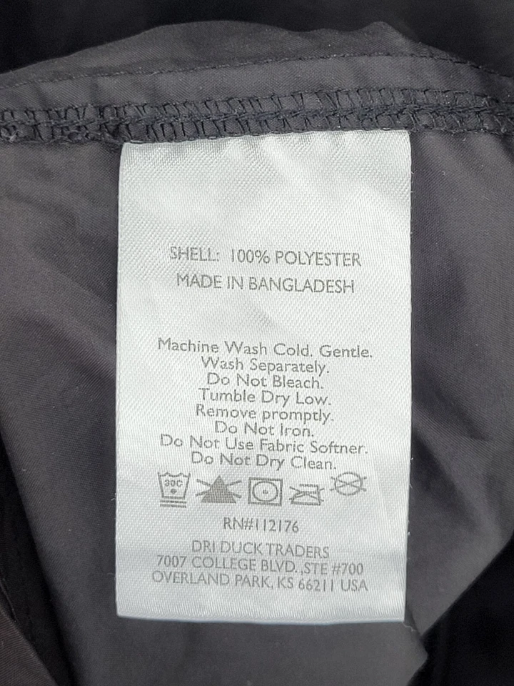 Chaqueta Dri Duck para mujer 2XL negra con cremallera con capucha lluvia cortavientos ropa exterior Foto 4 de 4